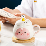 Armas multika panda kruus Dinosaurus keraamiline tass Kohvikruusid Kruus tee jaoks Tassid ja kruusid Joogin&otilde;ud Originaalne ilus &Otilde;lu Naljakas kaanega 400ml