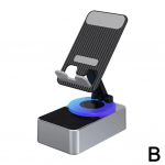 3-in-1 Mobiiltelefoni Hoidik, Heli Akupank, Bluetooth K&otilde;ne P&ouml;&ouml;rlev Kokkupandav K&otilde;lar, Multifunktsionaalne Lauaarvuti S4N5 must