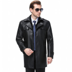 Ehtsast nahast jakk meeste esimene kiht lambanahk meeste &auml;ri vabaaja s&uuml;gis-talvine nahkjakk mantel 195