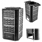 KADAX Kompostownik Czarny Ogrodowy modułowy mrozoodporny Na Naw&oacute;z Zbiornik 1250L