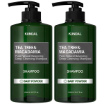 Kundal Tea Tree & Macadamia Deep Cleansing Shampoo Baby Powder Scent, 1.058L, 2 ea. gray