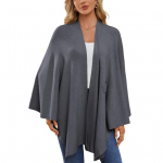 Naiste manteltopid, &uuml;hev&auml;rvilised nahkhiire varrukad, r&auml;tik mantel, keskmise pikkusega rist parkkoor