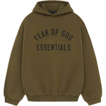 Fear of God Essentials fliisist kapuutsiga pusa Oliiviroheline Meeste pealisr&otilde;ivad Roheline 192BT246254F M black
