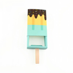 5pcs/10pcs Ice cream Shape Candy Boxes Cartoon Pull-out Tray Kraft Paper Popcorn Box Baby Shower Party Favors Box Birthday Decor 5pcs&6.7x10.2x2.7cm sinine