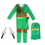 Cosplay T&auml;iskasvanute Viimane Rollim&auml;ngu Kost&uuml;&uuml;m Kombinesooni Komplekt Halloweeni J&otilde;ulupeo Ninjat Superkangelase Komplekt 120 green