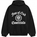 Fear of God Essentials Fliis Vintage Kahanenud Kapuutsiga S&auml;rk Must Meeste Pealisr&otilde;ivad 192HO246210F M