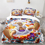 Multikas Anime One Pieces Tekikate Komplekt Nika Luffy K&auml;ik 5 Voodipesu Komplekt Luffy Tekikate Padjap&uuml;&uuml;r Twin &Uuml;hekohaline Queen King Suurus US King(264x229cm)
