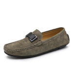 Suvised meeste ehtsast nahast kingad K&auml;sit&ouml;&ouml;na valmistatud meeste slip-on jalatsid Elegantne meeste pidulik jalats Hingav s&otilde;idumokassiinid Pehmed looferid 44 khaki
