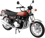 Aoshima Bunka Kyozaisha The Bike Series Kawasaki Z2 750RS Plastikmudel kohandatud osadega 1/12 nr 43 '73 black