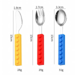 3 tk DIY v&auml;rvilised ehitusplokid, kahvlid, lusikad lauan&otilde;ud &otilde;pilaste salat lauan&otilde;ude komplekt, sobilik k&ouml;&ouml;git&ouml;&ouml;riist