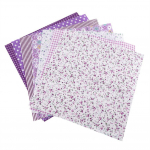 7 tk 25 * 25 cm puuvillane riie isetegemine, erinevad ruudud, eelnevalt l&otilde;igatud voodipesu komplekt veerandid, lilla t&auml;pp
