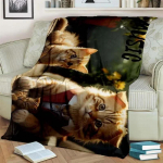 Soe ja hubane armas kassi mustriga flanelltekk diivanile, voodile, diivanile, kontorisse - pehme ja rahustav digitaaltr&uuml;kiga visketekk 30x40in