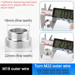 16 18 20 22 24mm G3/4 G1/2 kuni M22 pistikud k&ouml;&ouml;giaeraatori mullitaja veepuhasti adapteri kraani pikendamise pikkusega adapterid