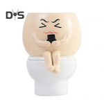 N&auml;o istutusmasin Pot Resin Buddy tualetis Lillepoti t&ouml;&ouml;laua sisekujundusega mahlakas istutusmasin kodukontori siseruumide taimede taimede armastajatele kingitus valge