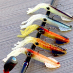 5 tk 14cm/36g kalastuss&ouml;&ouml;dad helendavad/UV uued sisseehitatud s&ouml;&ouml;dad konks kaheksajala kalmaari pehme s&ouml;&ouml;t biooniline kalmaar v&otilde;ltspeibutus 5pcs mix set
