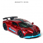 1/32 Sulamist Suruvalatud Metallist M&auml;nguauto Mudel Bugatti Divo M&auml;nguauto Miniatuurauto Mudel Valgusega M&auml;nguasi Sobib Poistele Laste Kingitus Kollektsioon Kaunistused punane