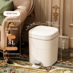 2023 Uus suure mahutavusega pr&uuml;gikast Kodu Vannituba Elutuba Magamistuba Kerge Luksus Kaasaegne Pedaalistiilis Praktiline Panipaik koos kaanega