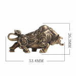 Antiikne messingist h&auml;rjav&otilde;itluse kuju Kodu t&ouml;&ouml;laua kaunistused Kontori Feng Shui kaunistused Kodukaunistused Vaskpull Loomade kujukesed K&auml;sit&ouml;&ouml;