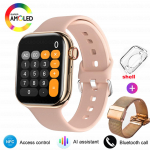 Uus kell 10 nutikell meeste pulss BT k&otilde;ne Smart Island kuvab alati 100+ spordirežiimi nutikell Silicone + mesh steel kuld