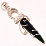 Chrome Diopside Cab's Gemstone Pendant Handmade Engagement Jewelry 4.1 o2n24