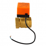 AC 220V G2 DN50 2-k&auml;iguline 3-juhtmeline 2-punktiline juhtimine Messingist elektriline mootoriga kuulventiil must