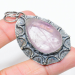 Sage Amethyst Handmade 925 Sterling Silver Jewelry Pendant 2.36 m0a05