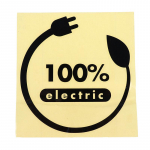 100% Elektriauto Kleebis Veekindel Vin&uuml;&uuml;lkleebis 100% Elektriauto Mootorratta Tarvikud must
