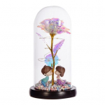 Esteetiline lilleornament Romantiline elegantses stiilis plastist valgusn&ouml;&ouml;r &otilde;itsev roosipidu Kunstlik roosi kingituste ornament majapidamises kaunistamiseks 2