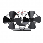 Ahjuventilaator, soojusj&otilde;ul t&ouml;&ouml;tav alumiiniumisulamist 4 labaga kahe otsaga kaminaventilaator kuldse asendusv&auml;rvi jaoks kuld