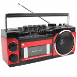 Kaasaskantav Retro AM/FM/SW mitmeriba raadio stereo juhtmevaba Bluetooth boombox MP3 helikasseti m&auml;ngija salvestaja USB punane