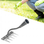 Garden Rake Easy to Use Steel Efficient Heavy Duty for Landscapers Yard Outdoor Homeowners Gardening 5 Teeth