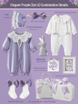 V&auml;ike Printsess Beebikinkide Karbike: Puhas puuvillane lilla komplekt vasts&uuml;ndinud t&uuml;drukutele Size 80 (6 months - 1 year)