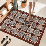 Superimav Vannitoap&otilde;randamatt Libisemisvastane Vannitoavaip WC-vaip Uksejalatsimatt Vannitoa Libisemisvastane Kummist Du&scaron;ivaip 40&times;60cm