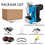 588VF mini kaasaskantav elektriline &otilde;mblusmasin automaatne pakkimine p&otilde;llumajanduses tekstiilit&ouml;&ouml;stuses kootud kottide sulgemismasin 2*Batteries