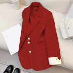 S&uuml;giskevadine naiste pikkade varrukatega kontoris naiste bleiserid, vabaaja &uuml;herealised &scaron;ikk s&auml;lkudega bleiser naiste jakid riided XXXL valge