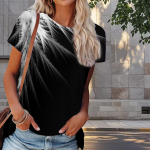 Naiste suvine T-s&auml;rk lihtsa tr&uuml;kiga retromoe l&uuml;hikeste varrukatega t-s&auml;rgid vabaaja tr&uuml;kitud topid XS sinine