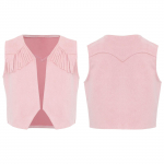 Lapsed Poisid L&auml;&auml;ne-Kauboi Kauboi Vest Halloween P&uuml;ha Karnevali Peo Riietus Rollim&auml;ng Cosplay Jakk 5-6 Years pruun