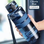1.5/2L Spordiveepudel Suure mahutavusega Kaasaskantav lekkekindel Shaker V&auml;litingimustes Fitnesspudel &Ouml;koloogiline Plastist Joogin&otilde;u BPA-vaba 350-2000ml gray