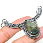 Labradorite Handmade 925 Sterling Silver Jewelry Pendant 2.44 w2h48