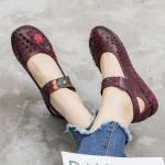 Ehtsad nahast Mary Jane kingad Naistele Baleriinad Vintage Ema kingad Suurused 42+ Naistele Kevadised rihmadega Loaferid S&otilde;idukingad Eakad CN 35