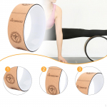 Cork Yoga Wheel Back Roller 12.6 inch Training Tool Beginners Anti Slip Professional Backbends Black