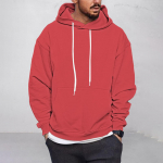 Meeste &uuml;hev&auml;rviline plush soe mantel fliisist kampsun vabaaja mantel taskukampsun s&uuml;gistalvemantel XXXXL punane