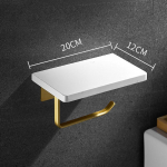 Ilma puurimiseta marmorist tualettpaberi hoidja paberr&auml;tikute riiul tualettpaberi hoidja vannitoa seinale vannituba WC paberipaberi dosaator