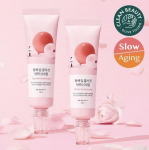 Roundlab Dongbaek s&uuml;gav kollageeni p&auml;ikeseseerum, 50ml - P&auml;ikesekaitse + Kollageenihooldus &uuml;hes. Kerge, Kergelt s&auml;rav l&otilde;ppviimistlus. SPF50+ PA++++ 1 EA