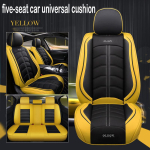 Nahk 7-osaline Auto Istmepadi 5 istmele Universaalne autoistmekate Veekindel Autoistmekate Universaalne black