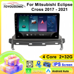 Auto Carplay IPS Mitsubishi Eclipse Cross 2017-2021 jaoks Android Raadio Auto GPS Navigatsioon Multimeedia Video Stereo M&auml;ngija 4G BT 2din DVD 4 core 2+32CP
