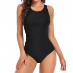 Anfilia One Piece naiste sportlikud ujumisriided seljata kolmnurgaga konservatiivse tr&uuml;kiga ujumistrikoo Patchwork Beach Wear ujumiskost&uuml;&uuml;m S