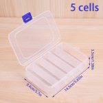 L&auml;bipaistev 5/6-sektsiooniline kaasaskantav plastikust juukseklambrite ehtekarbi tarvikute organiseerija majapidamistarbed reisitarvikud tolmukindlaga S