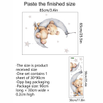 Multifilmi karu, kes magab kuul ja t&auml;hed, seinakleebised lastetoa jaoks beebitoa kaunistamiseks seinakleebised toa interj&ouml;&ouml;r