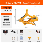 2T/3T Kaasaskantav Elektriline Autot&otilde;stuk: Juhtmevaba kaugjuhtimispult, multifunktsionaalne vertikaalne t&otilde;stuk rehvivahetuseks